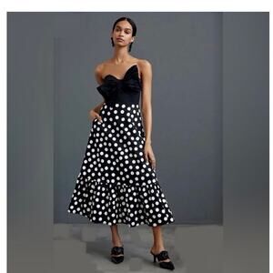 Anthropologie hutch polkadot maxi dress sz 6